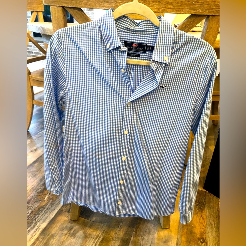 Vineyard Vines Boys Whale long sleeve shirt, Size 16